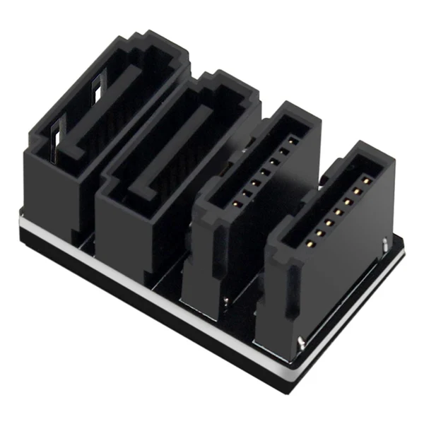 Secure Maxbell SATA Adapter Converter Angle 7Pin Male to Female for Motherboard Mainboard 180 degree Advanced