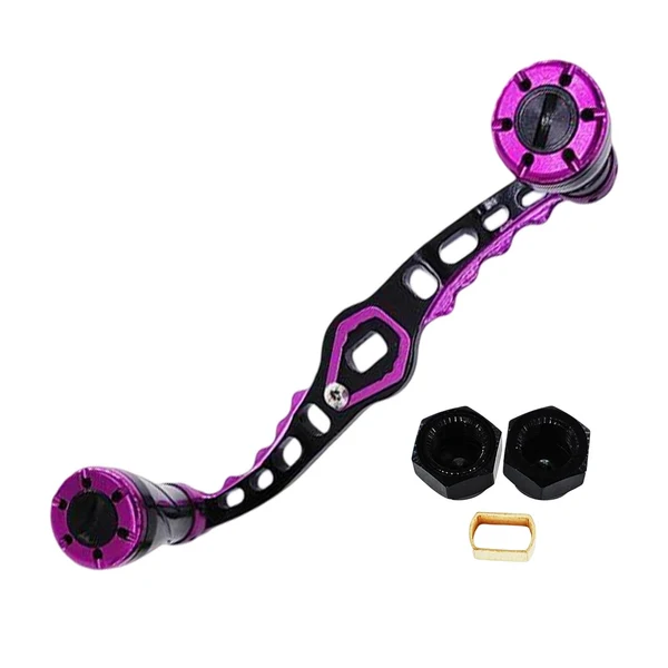 Dependable Maxbell Fishing Reel Handle DIY Accessories Control Easily Professional Efficient Black Purple Effective