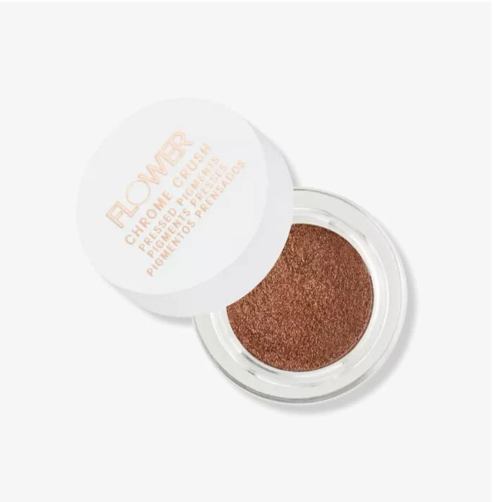Reliable FLOWER BEAUTY By Drew Barrymore Chrome Crush Eyeshadow - Gel Powder Buildable Formula - Shimmer Glitter - Eyeshadow Topper Topaz Easy-to-Use