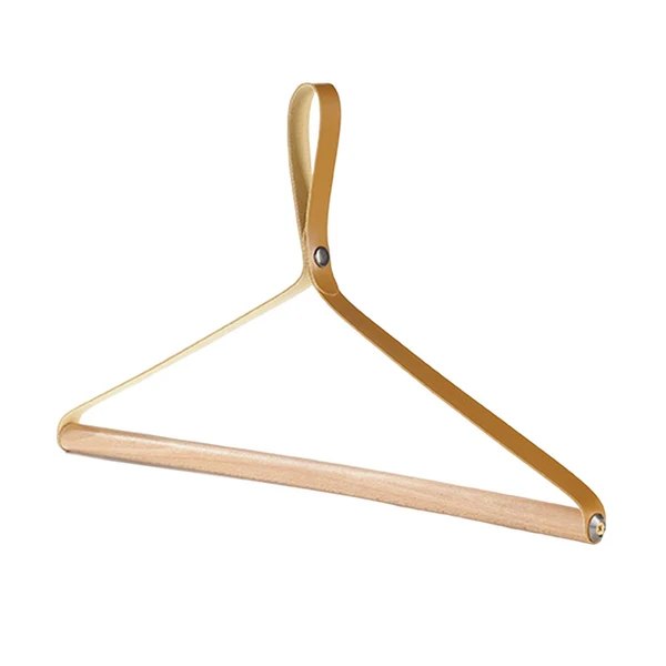 Natural Maxbell Outdoor Wooden Folding Hanger Portable Foldable for Camping Travel Home Yellow Flexible
