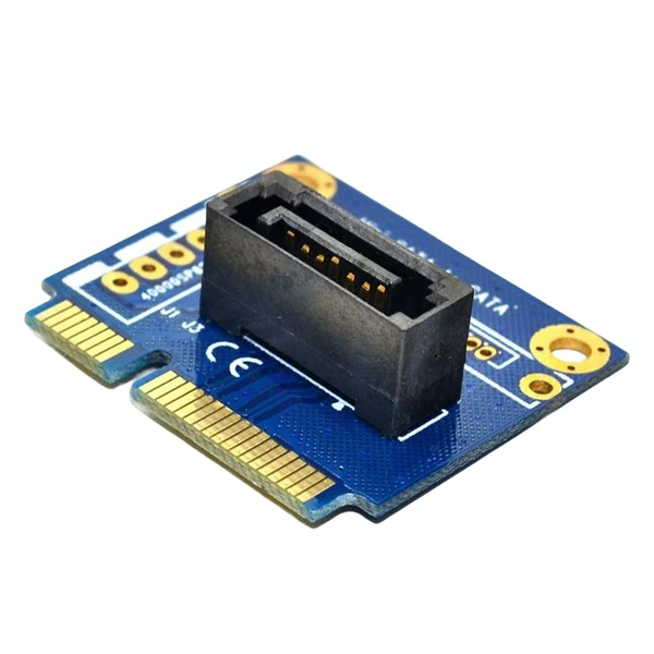 Certified Maxbell mSATA to SATA Adapter Card Motherboard Vertical Converter PCIe Expansion half height Green