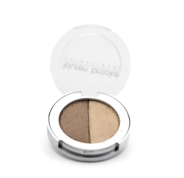 Official Lauren Brooke Cosmetiques Pressed Eyeshadow Duo Natural Organic Makeup Taupe Tahiti Green