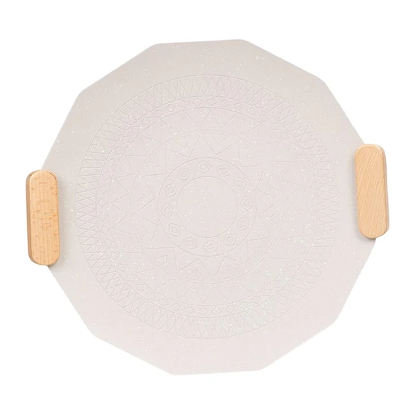 Natural Maxbell Multifunctional Barbecue Plate Round Korean Style for Kitchen Restaurant Advanced