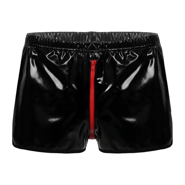 Clean Maxbell Patent Leather Panties Lingerie Mens Bikini Swimwear Underpants Shiny Open 3XL Official
