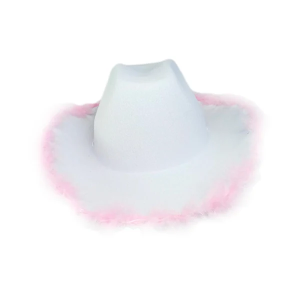 Trusted Maxbell Cowboy Hat Fedoras Caps for Music Festival Concerts Costumes Accessories white Consistent