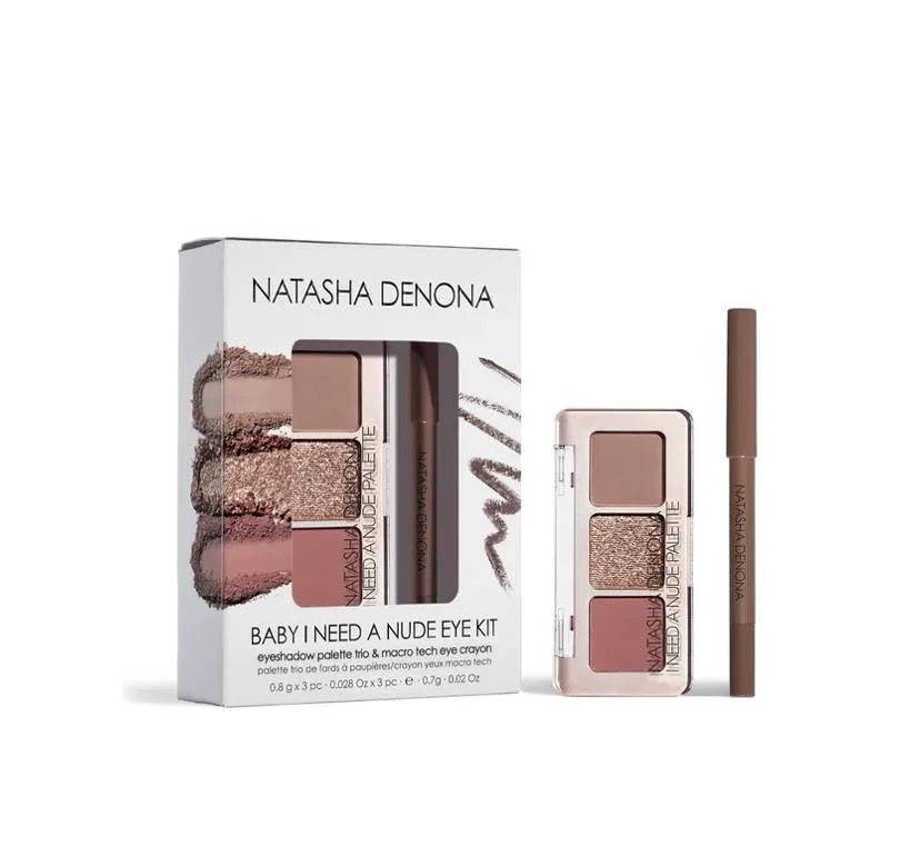 Smooth Natasha Denona BABY I NEED A NUDE EYE KIT - Baby Eyeshadow Palette Macro Tech Eye Crayon Kit Bonus Premium Korean Sheet Masque with Collagen Outstanding