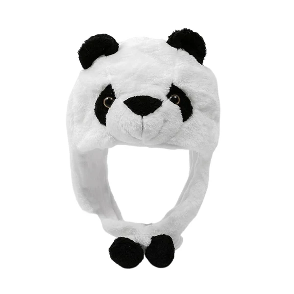 Natural Maxbell Plush Animal Hat Party Dress up Winter Warm Cosplay Boy Girl Children Panda Advanced