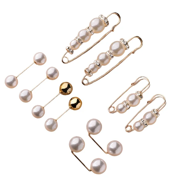 Relaxed Maxbell 10Pcs Women Brooch Pins Shawl Clips Collar Safety Pin for Clothes Versatile