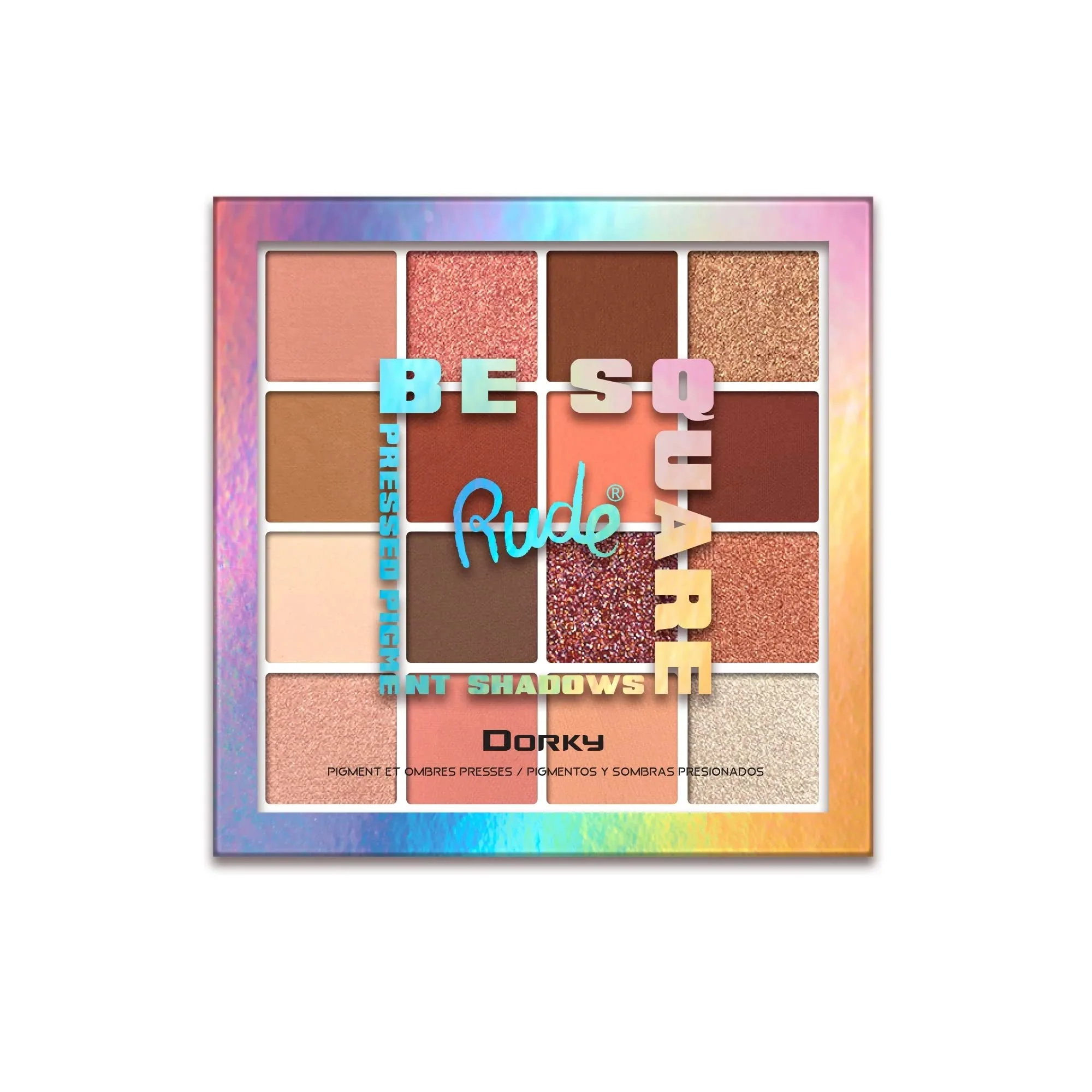 Healthy Be Square Pressed Pigments and Shadows - Dorky by Rude Cosmetics for Women - 0.76 oz Makeup Environmentally Friendly