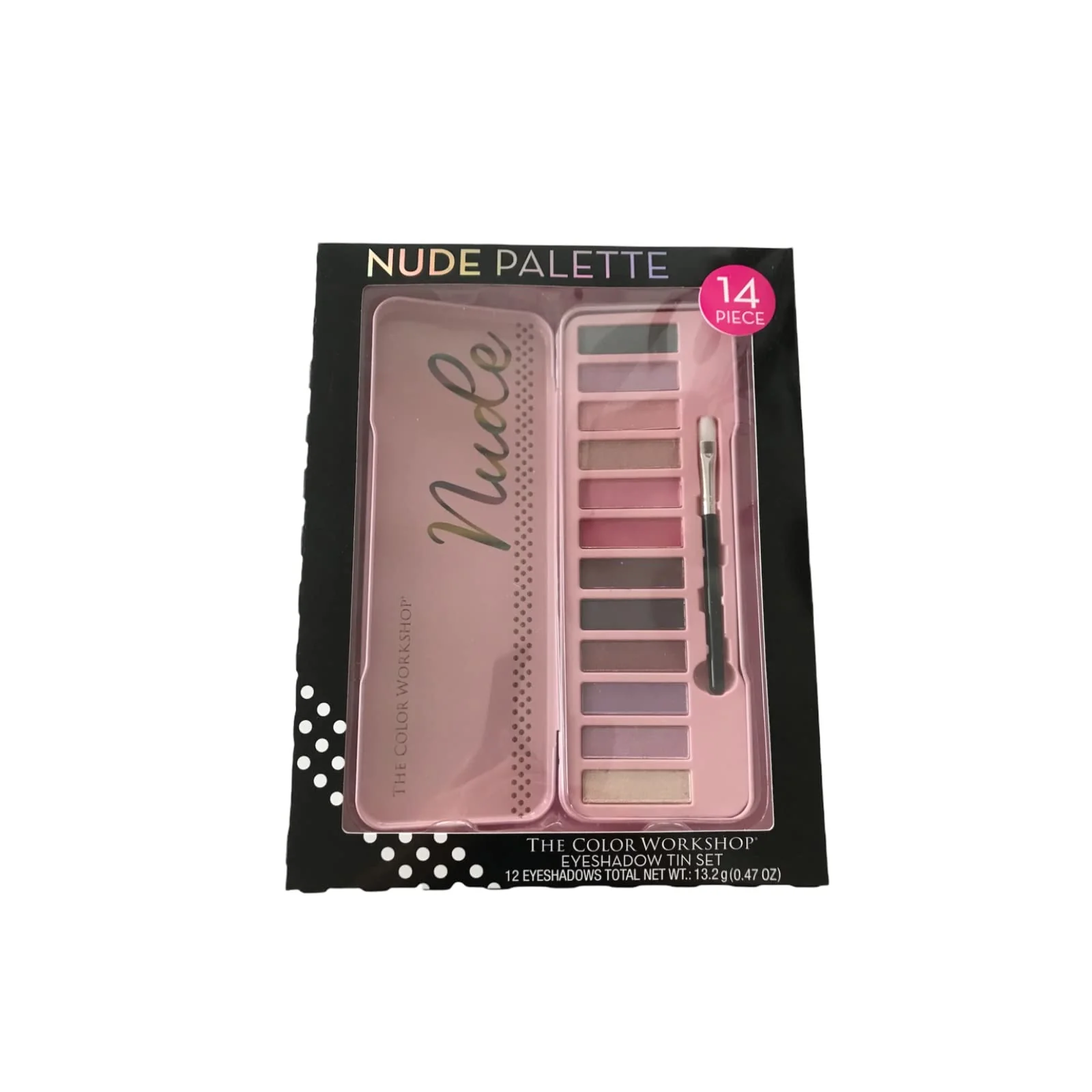 First-Class THE COLOR WORKSHOP Nude Palette - Eyeshadow Tin Set 12 Eyeshadows Versatile