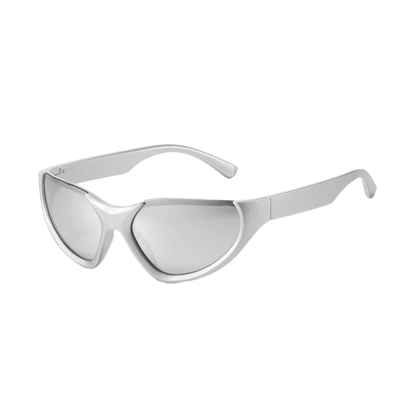 Smooth Maxbell Fashion Sunglasses Ultralight Frame Driving Glasses Silver Lens Silver Solid