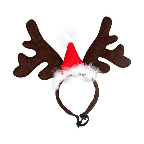 Elite Maxbell Hair Hoop Comfortable Reindeer Antler Headband for Unisex Pets Birthday Red Hat Sophisticated
