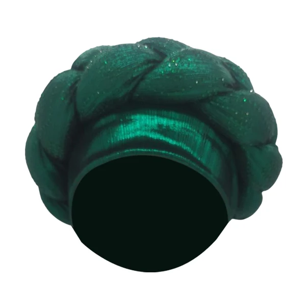 Official Maxbell African Turban Muslim Headscarf Headwear Hair Cover Twisted Head Turbans green Stylish