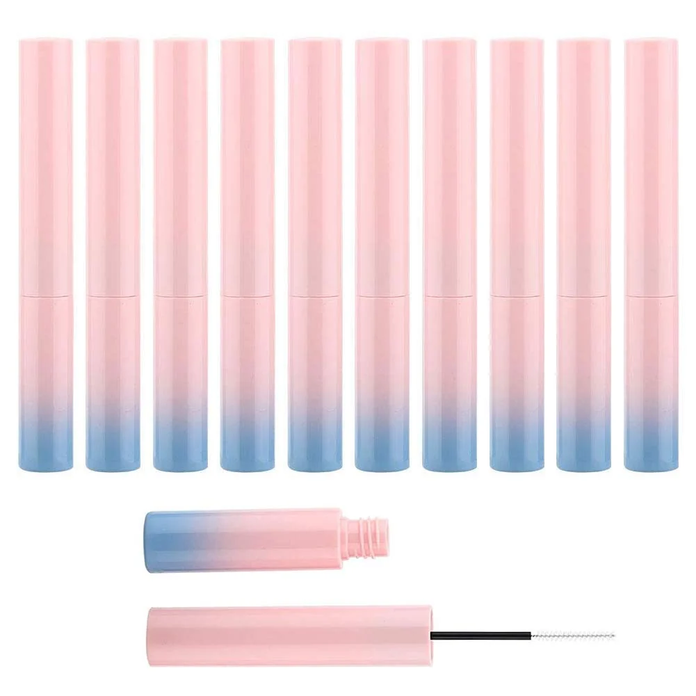 Practical Yitengteng Mascara Container Bottle 10Pcs 6ML Reusable Gradient Empty Mascara Tube Portable Travel Mascara Bottle Fine Brush Relaxed