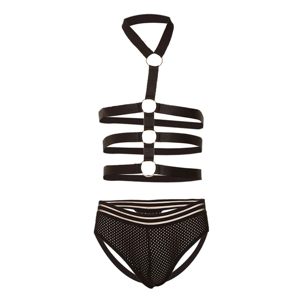 Elegant Maxbell Men's Underwear Body Halter Spandex Lingerie Nightwear Sleepwear Thongs Effective
