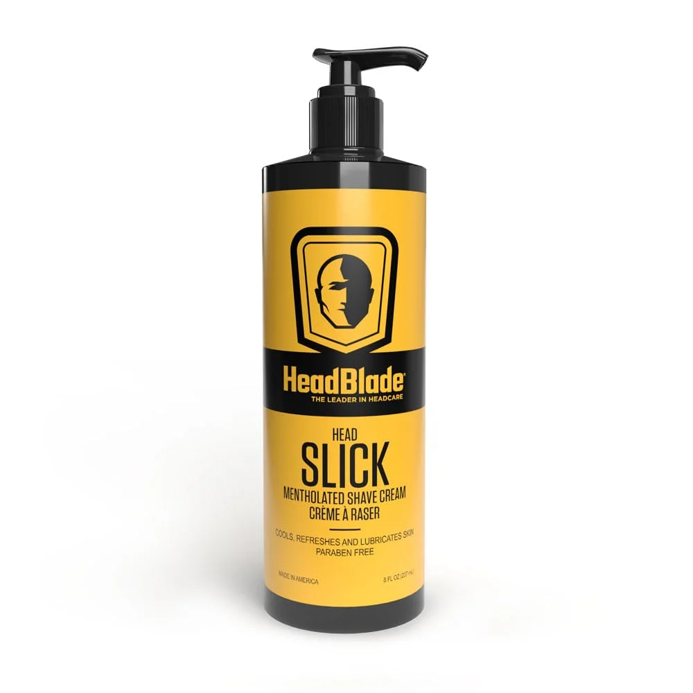 Advanced HeadBlade HeadSlick Shave Cream 8 oz for Smooth Headshaving for Bald Men Helps with Irritation Redness Razor Burn Efficient