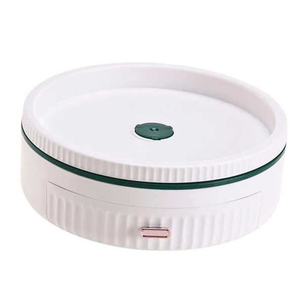Soft Maxbell Turntable Organizer Decorative Serving Tray for Dining Room Cabinet Decor White Modern
