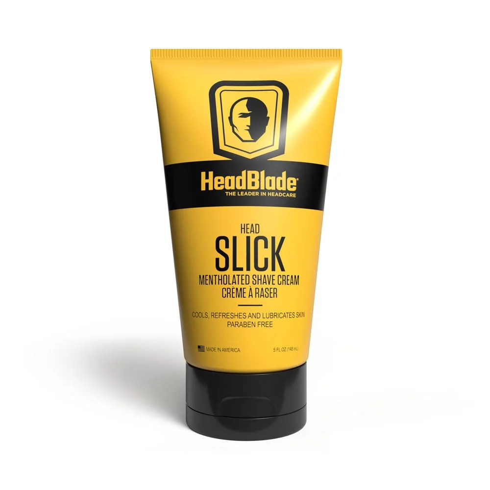 Contemporary HeadBlade HeadSlick Shave Cream 5 oz for Smooth Head shaving for Bald Men Helps with Irritation Redness Razor Burn Fast