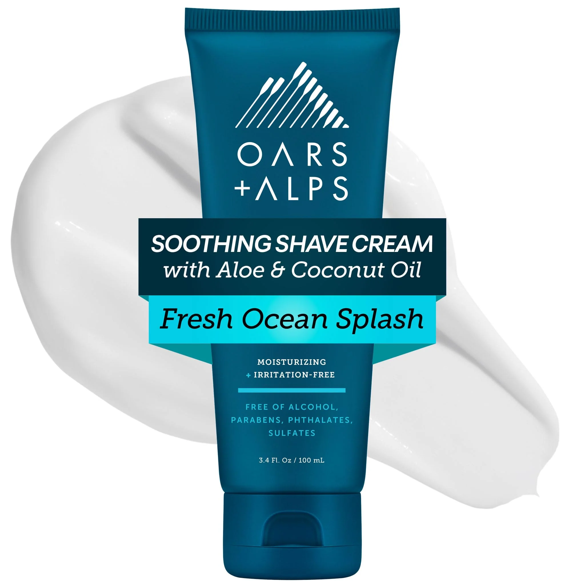 High-Quality Oars Alps Soothing Men's Shaving Cream Dermatologist Tested and Infused with Aloe and Coconut Oil Fresh Ocean Splash Scent TSA Friendly 3.4 Oz… Unique
