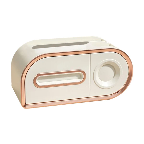 Minimalist Maxbell Toilet Paper Tissue Holder Organizer Dust Proof Wall Mounted for Bathroom Solid White Durable