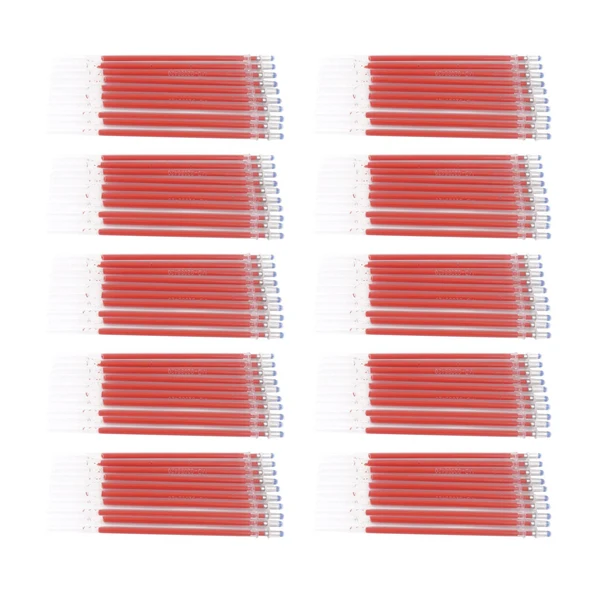 Stylish Maxbell 100Pcs Heat Erasable Pen Refills Fabric Marking Pens Refills for Embroidery Red Eco-Friendly