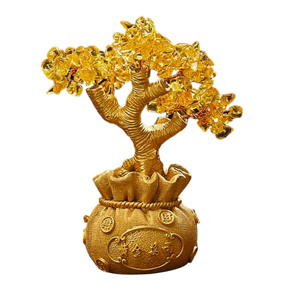 Convenient Maxbell Feng Shui Money Tree Tabletop Ornament for Indoor Spring Festival Decoration S StyleC Green