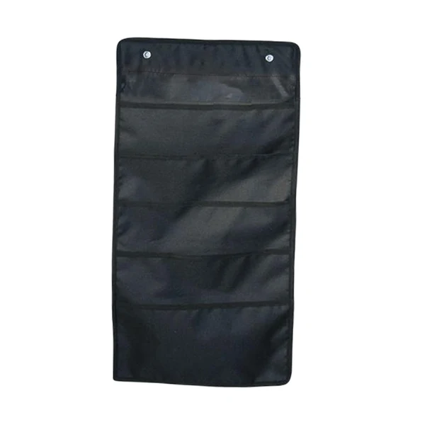 Elegant Maxbell Wall Hanging Storage Bag Magazine Holder Heavy Duty for Office Closet 5 Pockets Black Classic