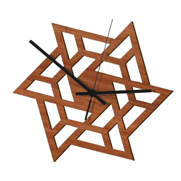 Fast Wall Hanging Watch Wood 3D Wall Clock for Living Room School Hotel Bar Triangle Outstanding
