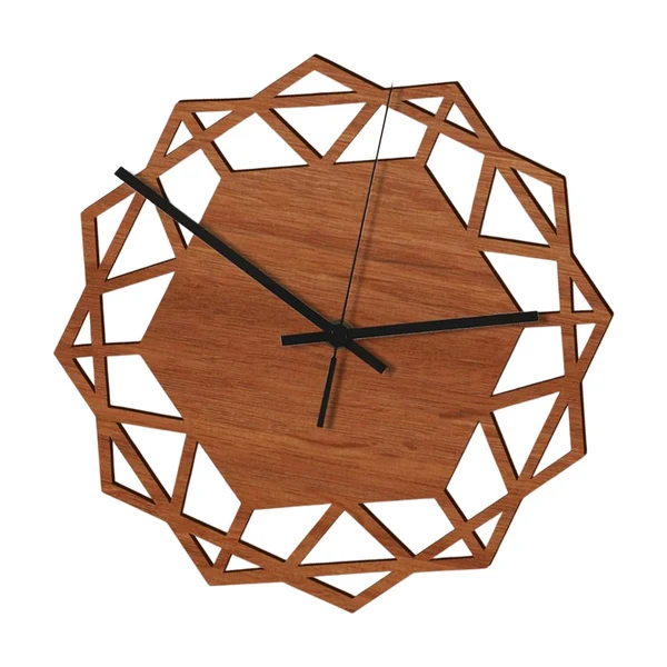 Exclusive Wall Hanging Watch Wood 3D Wall Clock for Living Room School Hotel Bar Irregular Modern
