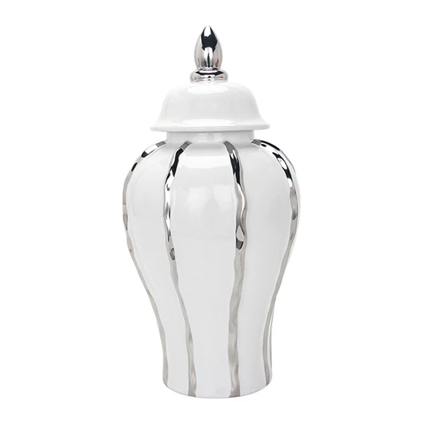 Crafted Maxbell Modern Ginger Jar Handicraft Centerpiece with Lid for Decor Display Convenient