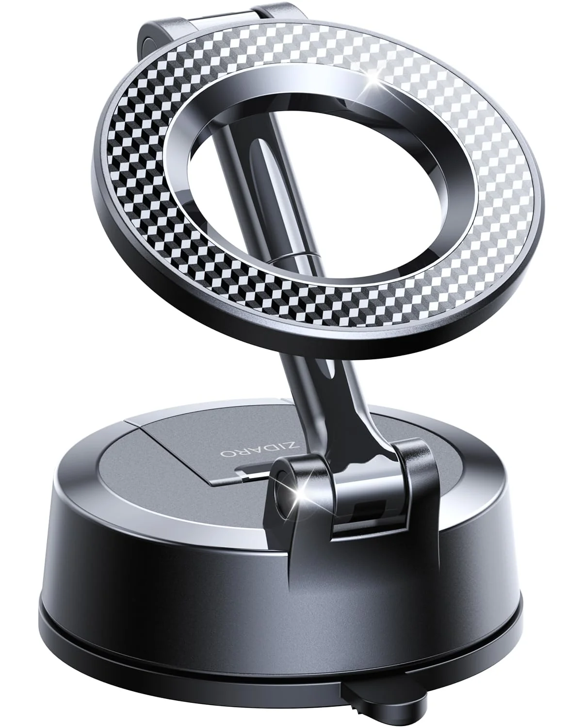 High-Grade Vacuum Magnetic Car Phone Holder 360°Adjustable Compatible with iPhone 12-17 Series Dashboard Mount Tesla 80 LBS Strong Suction Cup Phone… Innovative