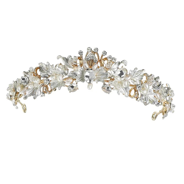 Official Maxbell Elegant Bridal Headband Hairband Hair Accessories for Engagement Decor Gold Traditional