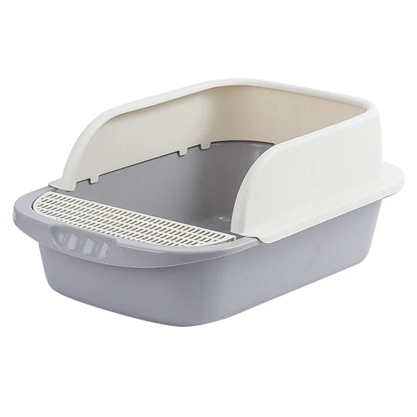 Premium Material Maxbell Pet Toilet Pan Cat Litter Box for Sand Box Supplies Small Animals Kitten Gray Verified