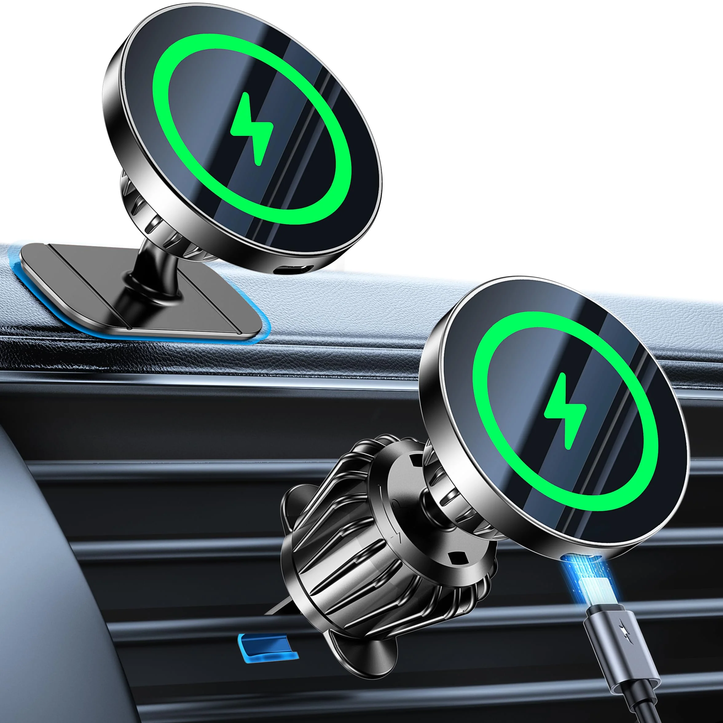 Trendy Kaistyle for MagSafe Car Mount Charger【Stronger Magnets】iPhone Magnetic Wireless Car Charger【Dashboard Vent】 for Magsafe Charger Cell Phone Car Mount… Exclusive