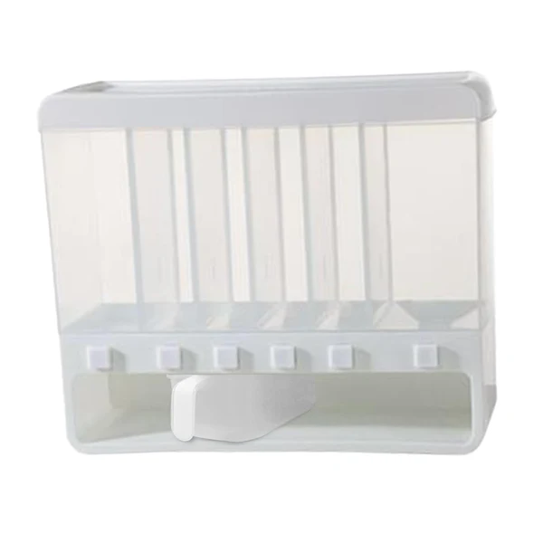 Original Maxbell Sealed Dry Food Dispenser with Measuring Cup for Cupboard Countertop White High-End