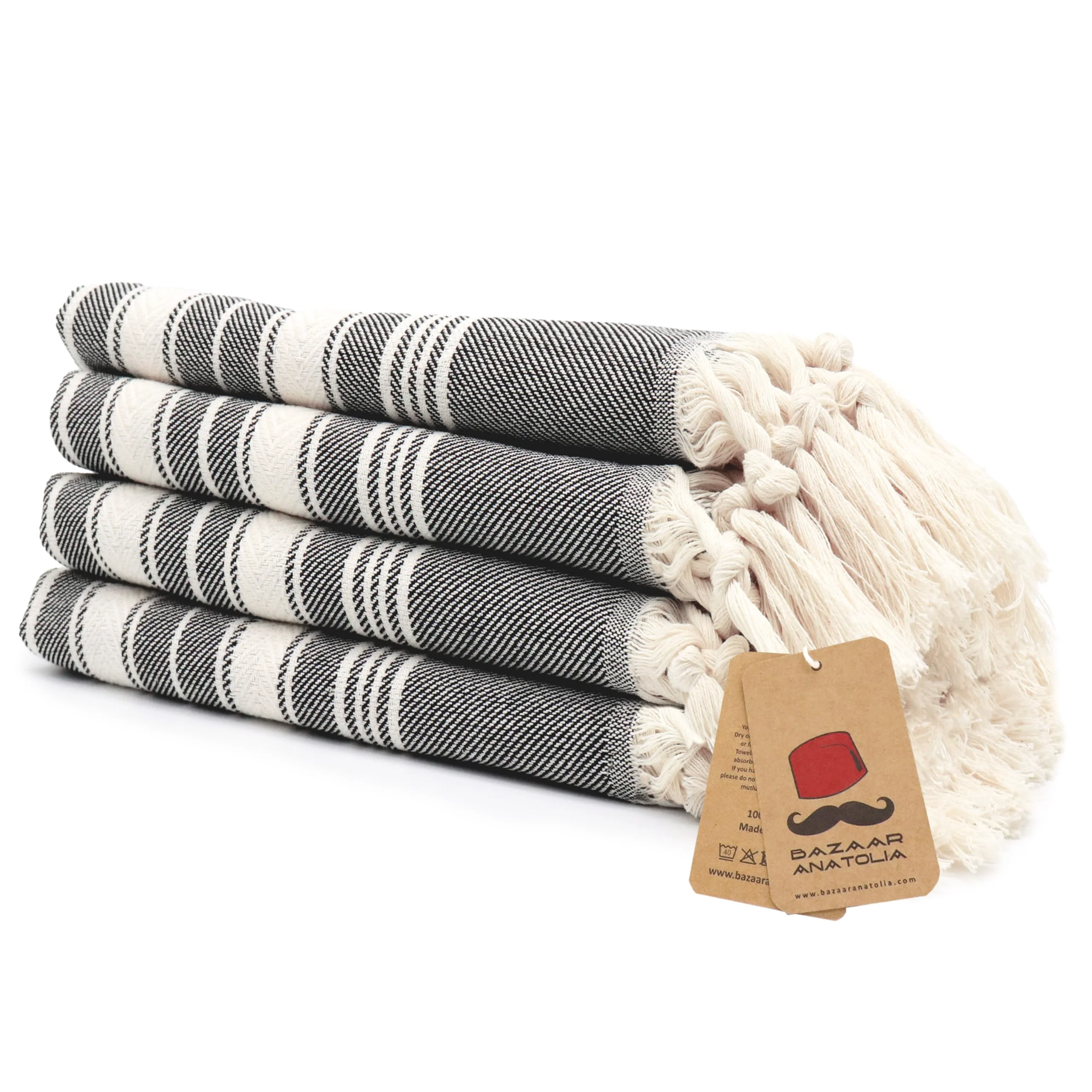 Sustainable Bazaar Anatolia Hand Towels - Set of 4 Original
