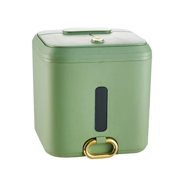 Original Design Maxbell 15kg Rice Storage Bin Flour Storage Container for Kitchen Home Light Green Innovative