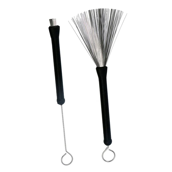 Original Maxbell 2 Pieces Retractable Wire Brushes with Handle 32cm for Musical Accessories Recyclable
