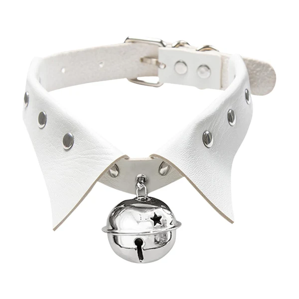Relaxed Maxbell Rock Style Choker Collar Necklace Fashion PU Leather for Girls Cosplayer White Excellent