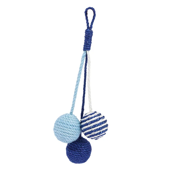 Organic Maxbell Funny Cat Toy Balls Sisal Interactive Pet for Pet Supplies Kitten Blue Original