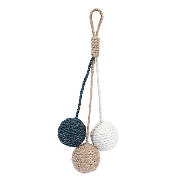 Flexible Maxbell Funny Cat Toy Balls Sisal Interactive Pet for Pet Supplies Kitten Blue Beige White Refined