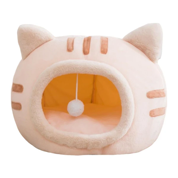 Excellent Maxbell Cute Cat Sleeping Bed Kitten Tent Hut Cushion Anti Slip Pet Supplies pink medium Selected