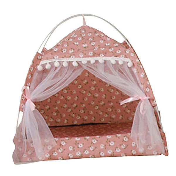 Selected Maxbell Cute Cat tent Soft Cushion Basket Kennel pet for Indoor L Pink Easy-to-Use