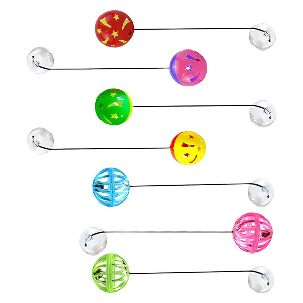 Contemporary Maxbell 7Pcs Toy Bell Balls with Sucker Pet Supplies for Lizards Reptiles Chinchilla Relaxed