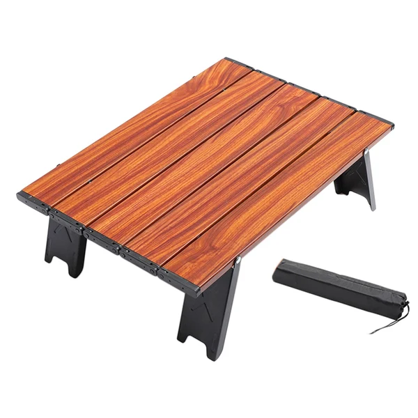 Versatile Maxbell Folding Foldable Camping Table Compact Camp Table for Climbing Garden BBQ Brown Functional
