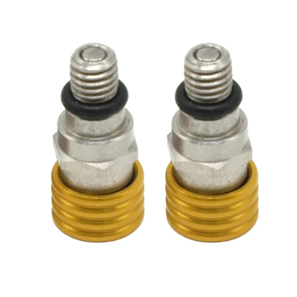 High-Grade Maxbell 2 Pieces M5 0.8mm Fork Air Bleeder Pressure Valve for Motorbike Durable Gold Solid