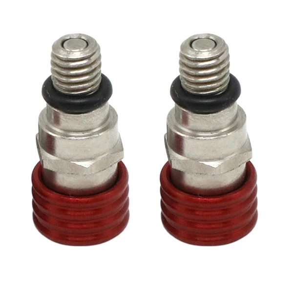 Organic Maxbell 2 Pieces M5 0.8mm Fork Air Bleeder Pressure Valve for Motorbike Durable Red Next-Generation