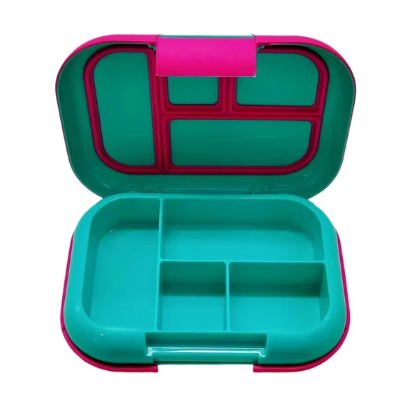 Clean Maxbell Sealed Lunch Containers Fruits Container 4 Compartments for Home Work Travel Green Fine