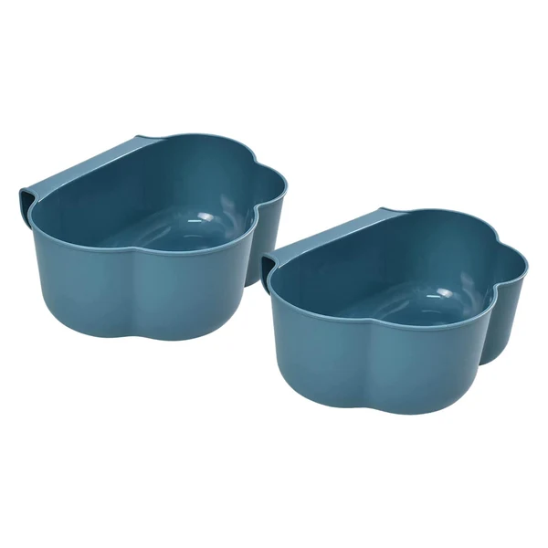 Reliable Maxbell Creative Mini Hang Garbage Can Wall Mounted Durable for Cabinet Door Car blue Flexible
