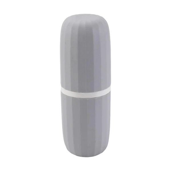 Official Maxbell Travel Toothbrush Holder Wash Gargle Cup Compact for Outdoor Shower Camping Gray Solid